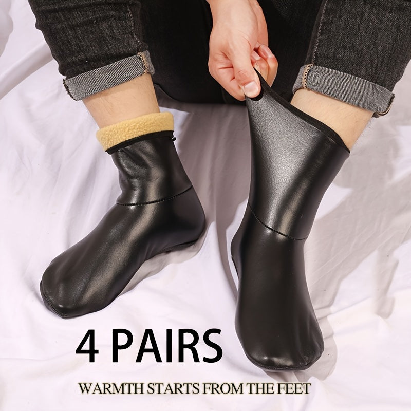 Adult Warm Socks Set of 2 Velvet Non-Slip Indoor Outdoor Winter Unisex