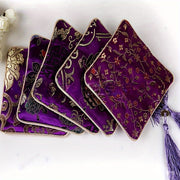 Набор сумок для украшений в стиле китайского шика с вышитым шёлковым бархатом и кисточками