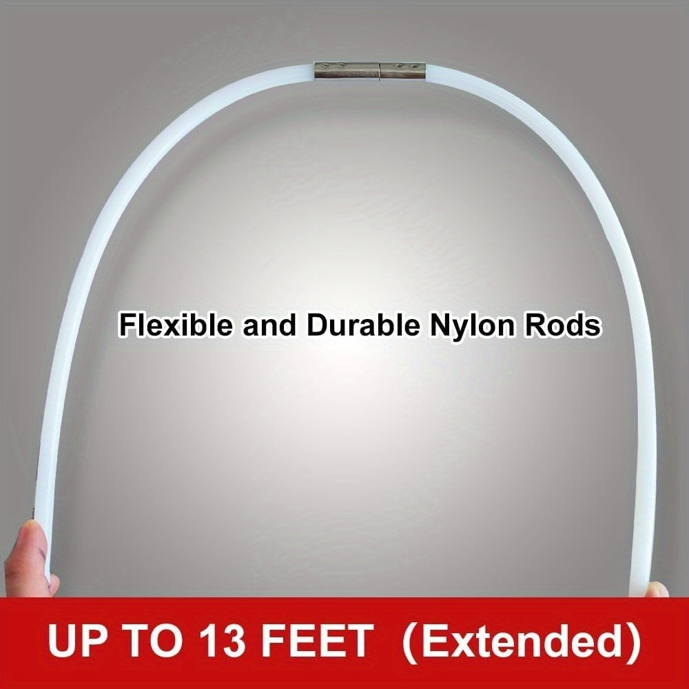 Chimney Sweep Brush Kit with Flexible Rods and Rotatable Head for Dryer Vents