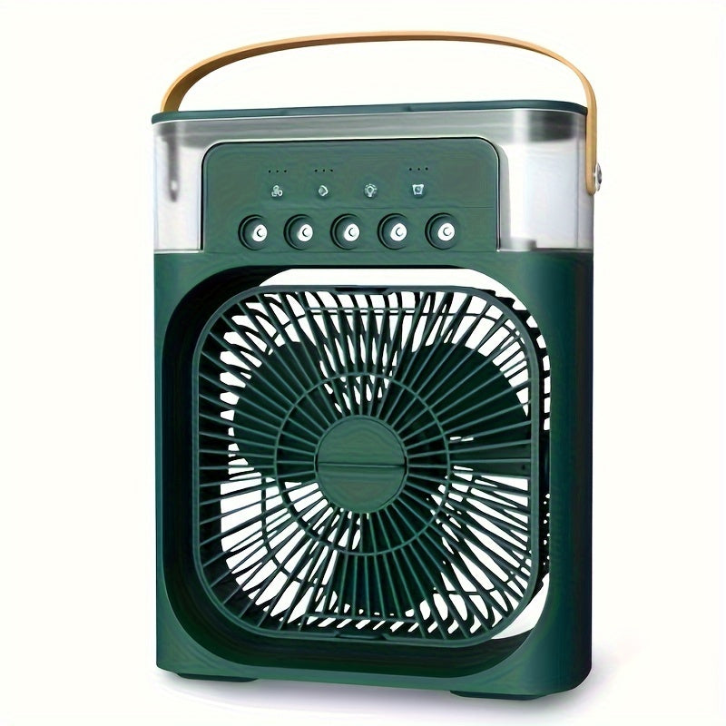 Portable USB Cooling Fan with Mist Humidifier for Bedroom Office Travel