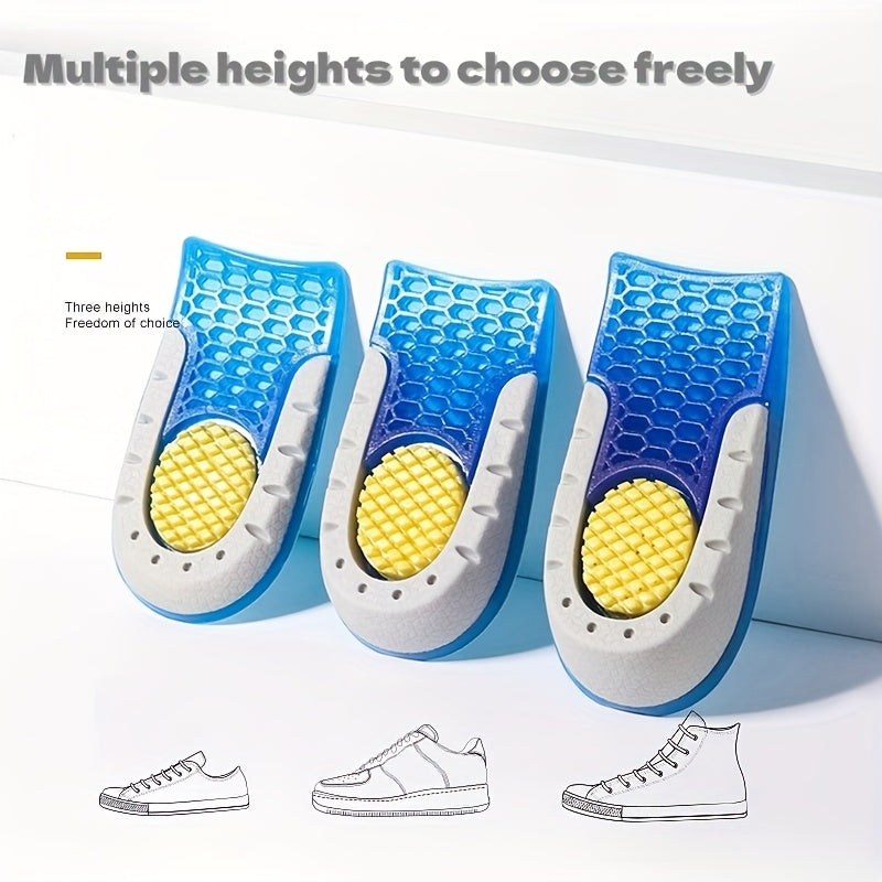 Unisex TPE Height-Increasing Insoles Silicone Half-Pads Comfortable Lightweight