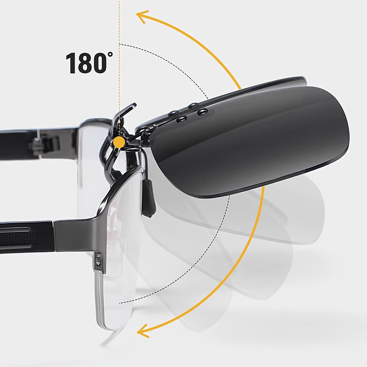 Tashqarida lager qilish va sayohat uchun 3 ta yengil toʻrtburchakli polarizatsiyali klip-on quyosh koʻzoynaklari