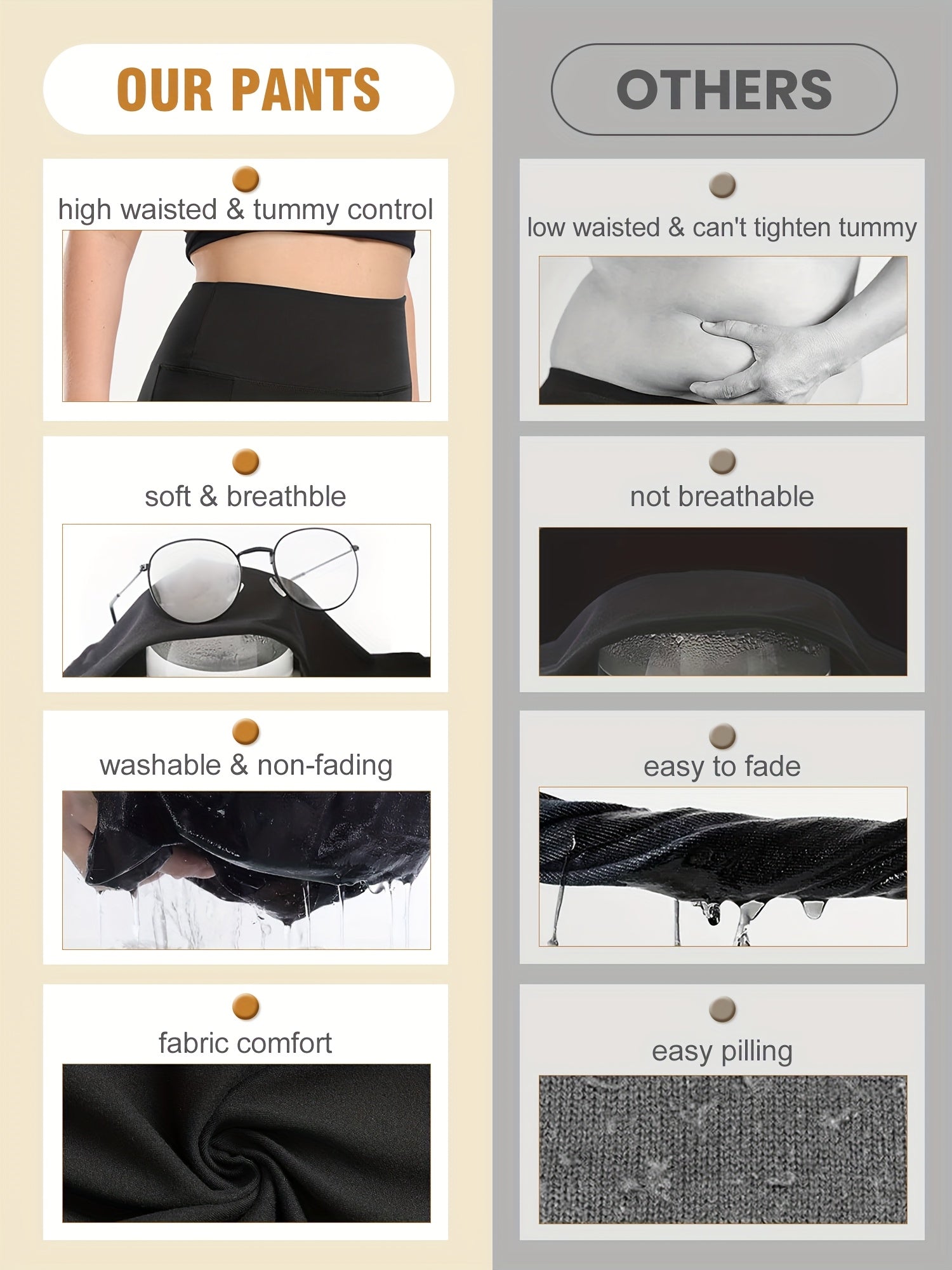 Women High-Waist Leggings with Deep Pockets 9/3 Length 4-Way Stretch