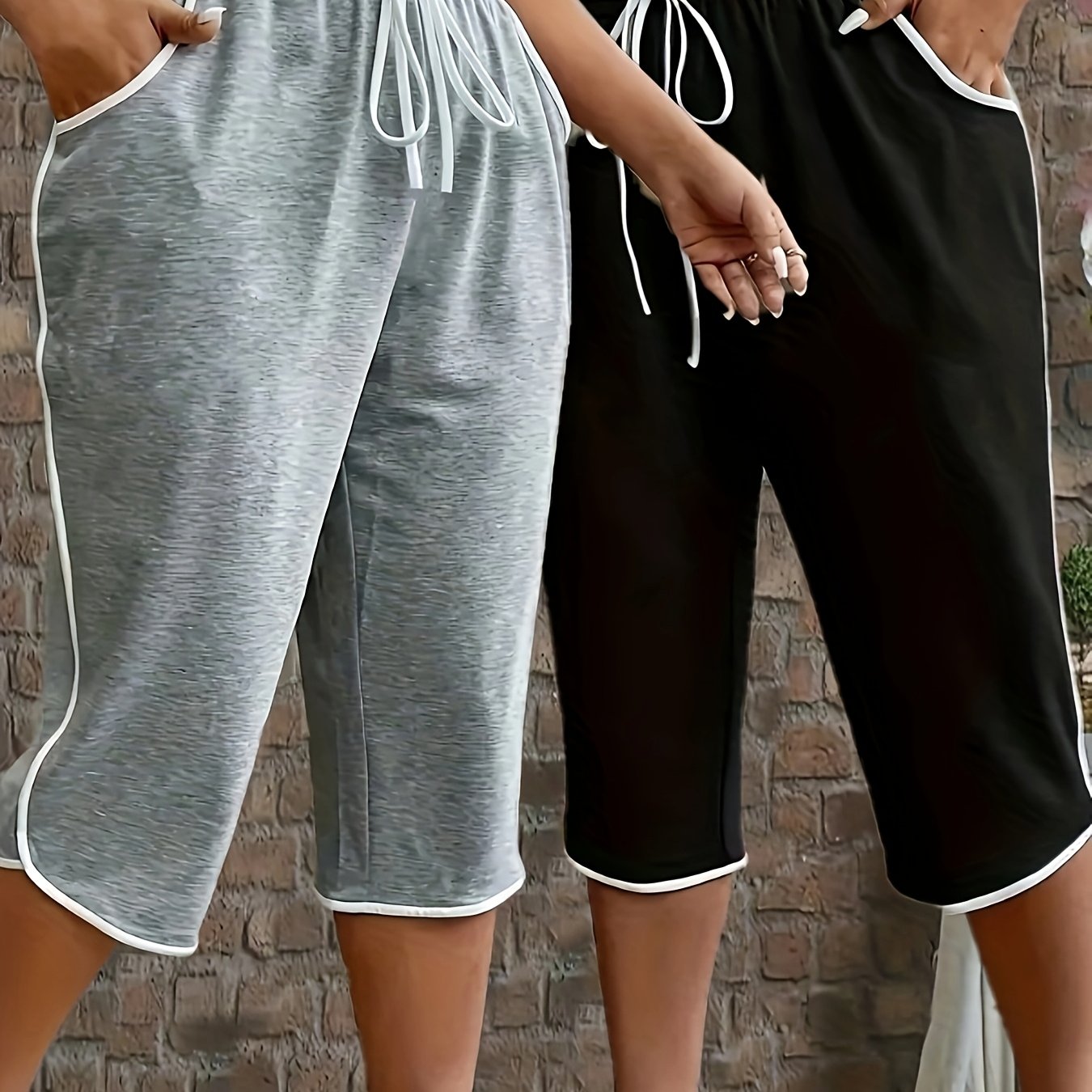 Plus Size Shorts Set for Women Cotton Casual Summer Activewear