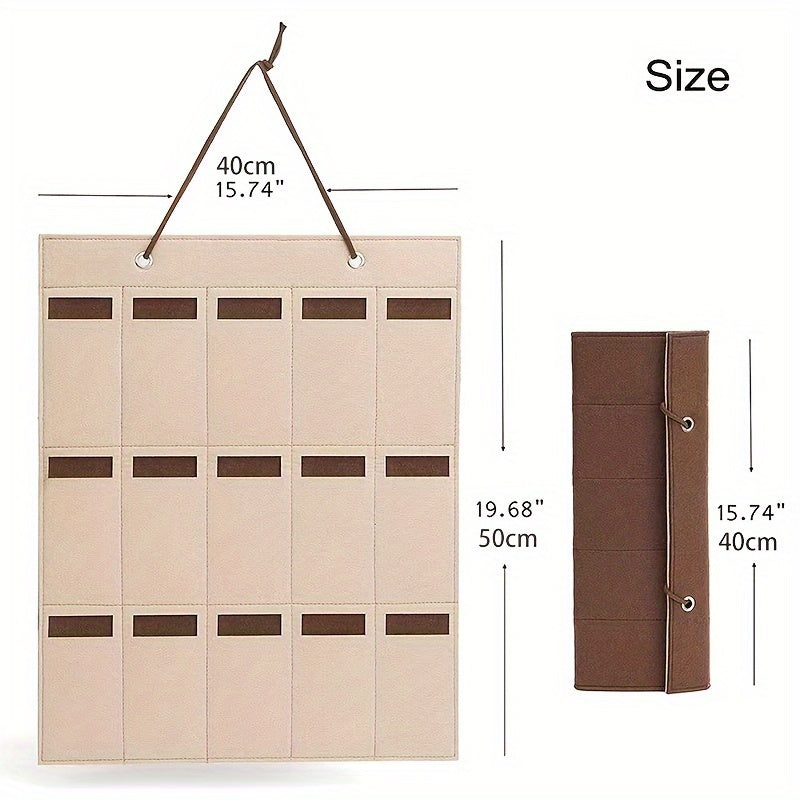 Foldable Eyeglasses Hanging Pouch Wall-Mounted Display Rack for Glasses Jewelry Watches