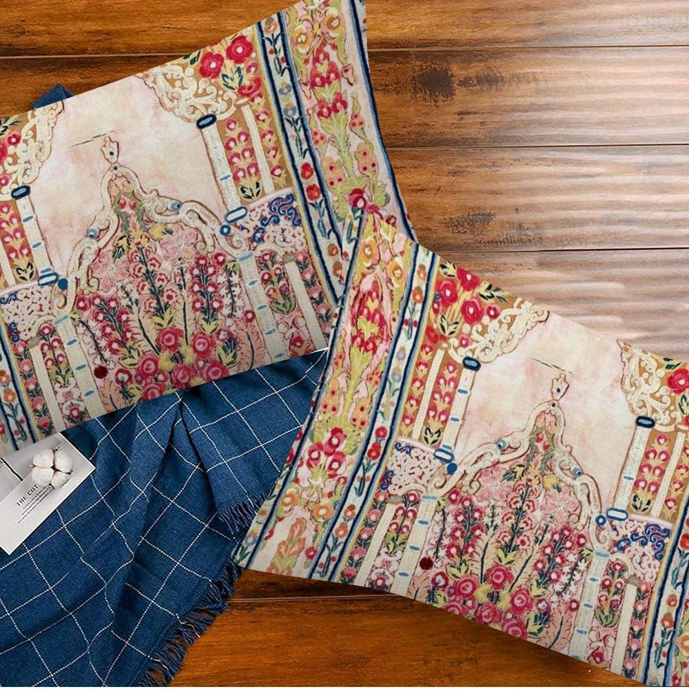 Set of 2 Bosnian Banya Luka Wall Art Pieces and Double-Sided Plush Pillow Covers 30.48x50.8cm for Sofa and Bedroom Decor