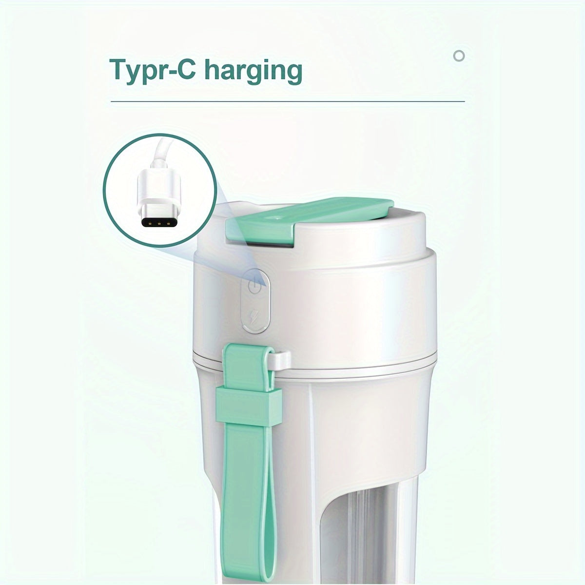 Portable USB Rechargeable Blender with 10 Blades for Smoothies Shakes and Ice Drinks