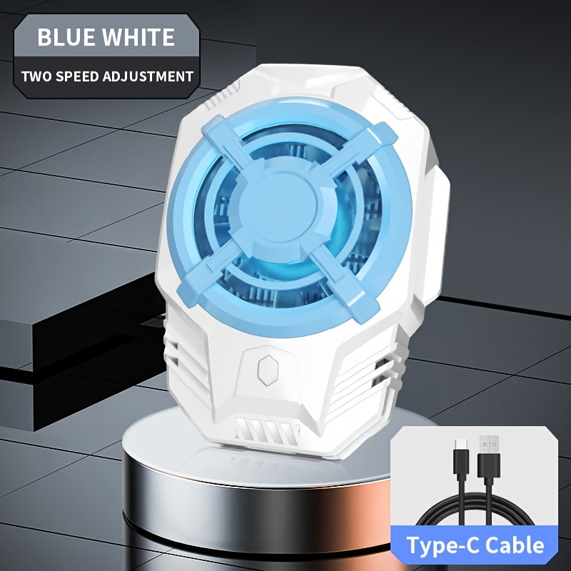 Phone cooling pad with adjustable back clip dual-speed cooling ice-sealed semiconductor USB powered