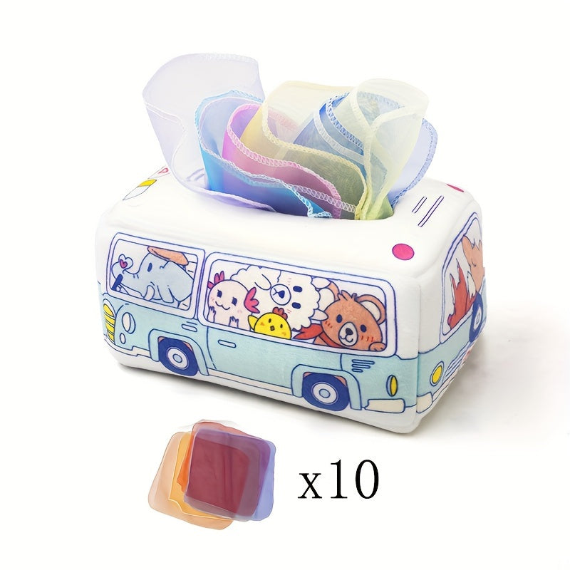 Sensory Toy for Children Polyester Tissue Box Tear-Resistant Hand Exercise Educational Toy for Boys and Girls