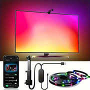 Smart LED TV Backlight Strips with AR Color Sensor for 55-85 Inch Screens App-Controlled Music Sync Adjustable Lighting
