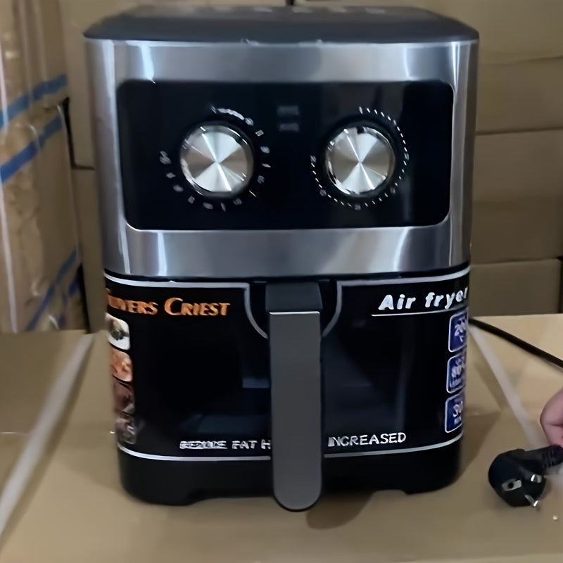 12L Stainless Steel Air Fryer Digital Controls Non-Stick Dishwasher Safe 8-Second Timer