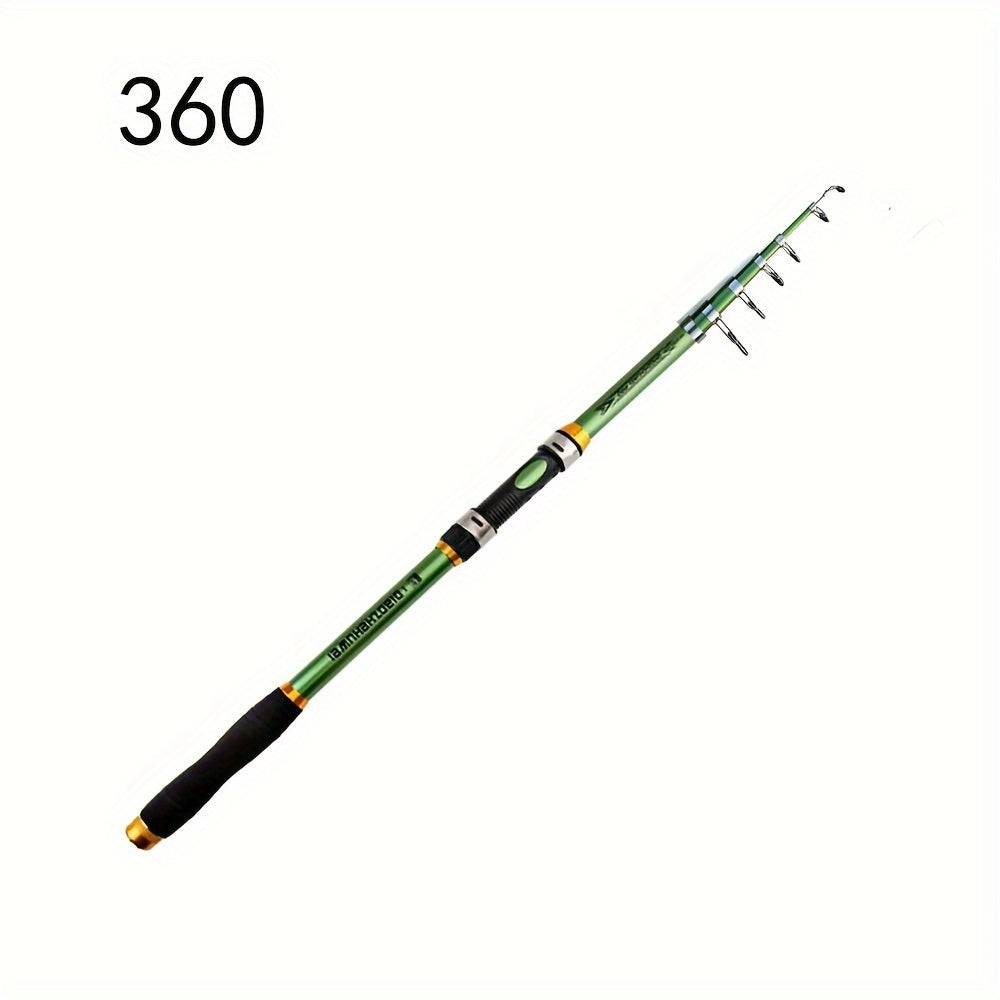 Telescopic Carbon Fiber Fishing Rod 30-70cm Extendable with Foam Handle and Ceramic Reel Seat