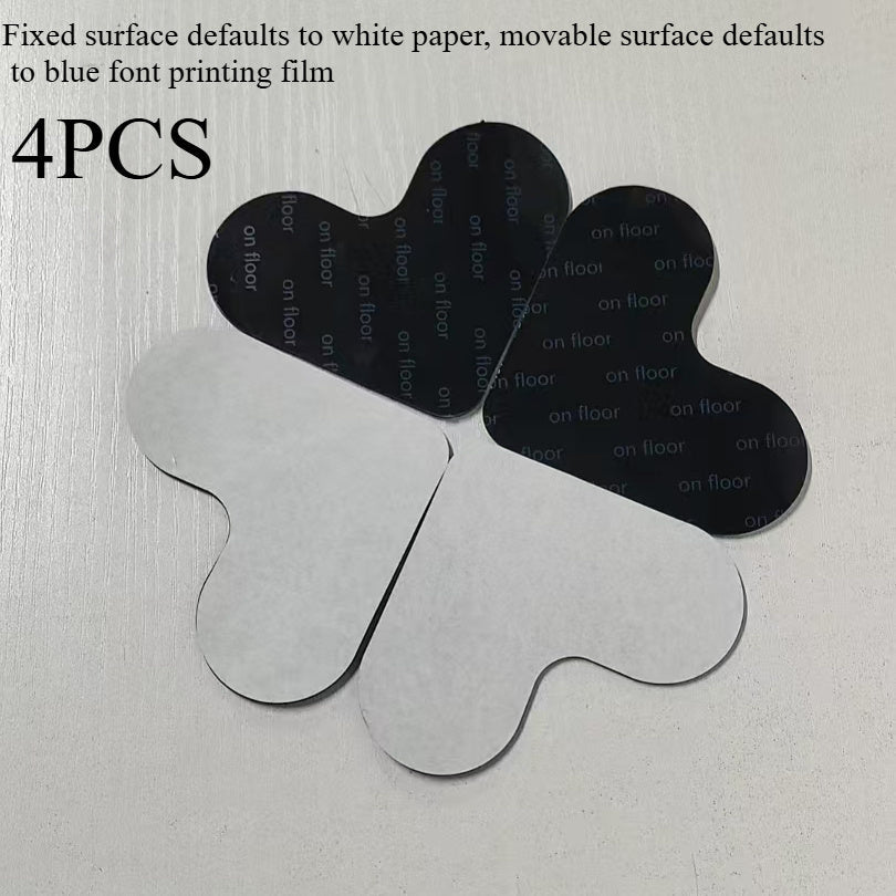 Heart-Shaped Carpet Stickers Set of 4 Anti-Slip Floor Mat Pads Reusable