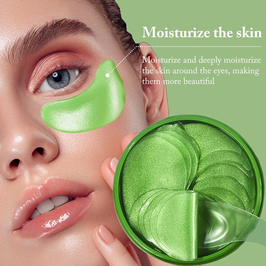 60pcs Aloe Vera Collagen Eye Masks for Moisturizing and Firming Skin