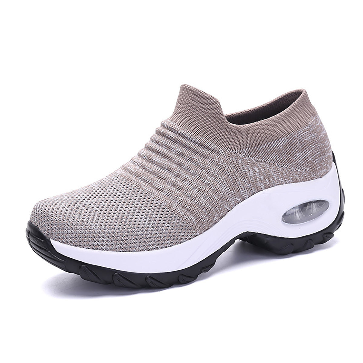 Women's Mesh Chunky Sneakers With Air Cushion Sole, Low Top Athletic Shoes