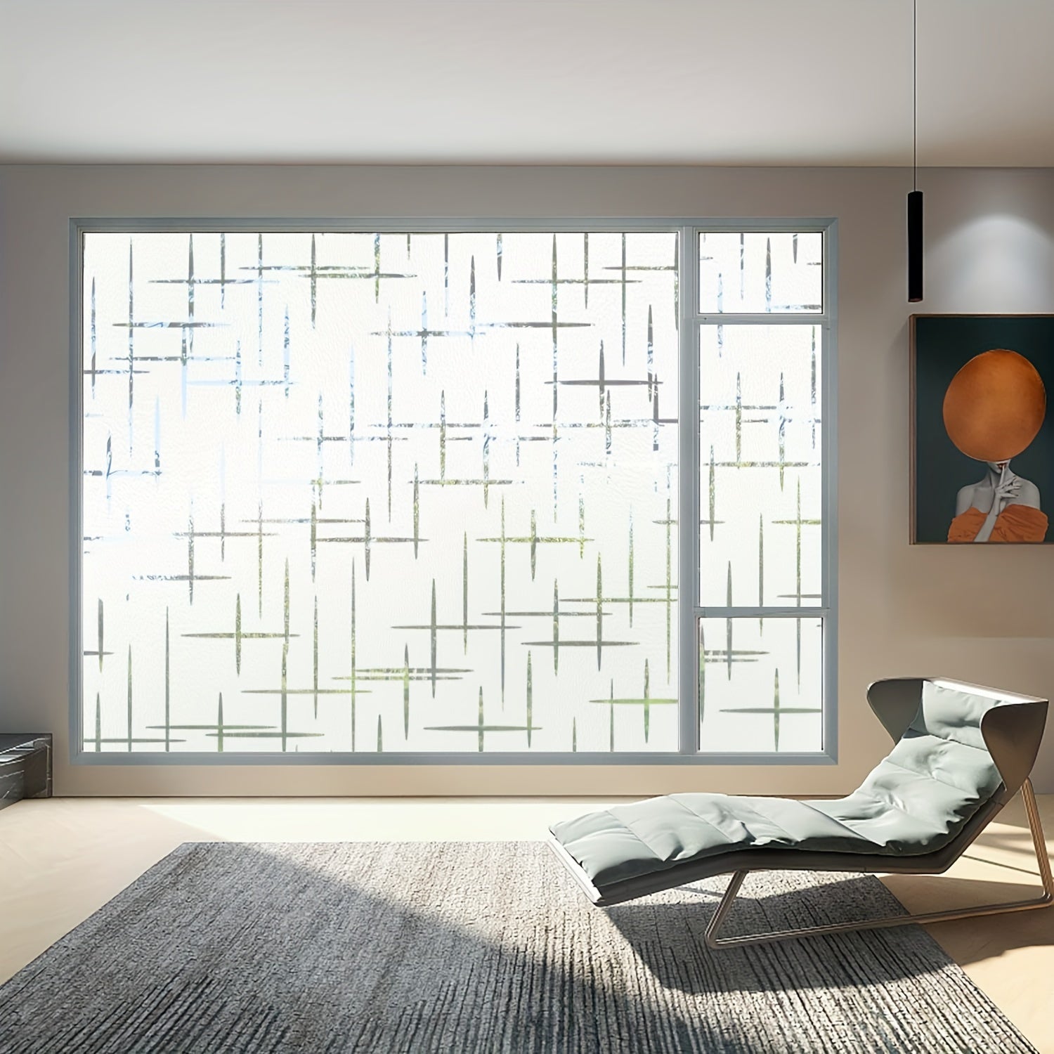 Yulduz naqshli maxfiylik oynasi filmi - UV himoyasi, o'z-o'zidan yopishqoq, uy va ofis bezatish uchun mustahkam PVC material, 1 mil qalinlik