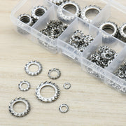 160pcs Stainless Steel External Multi Tooth Lock Washers Set 7 Sizes M3-M12 DIN