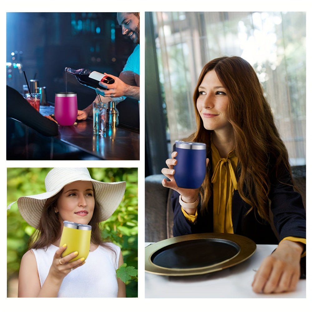 Double Wall Vacuum Travel Mug 6oz 12oz Coffee Tumbler with Lid for Hot Cold Drinks