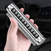 Alloy Car Parking Notification Sign with Adjustable Rolling Digits and Phone Number Plate