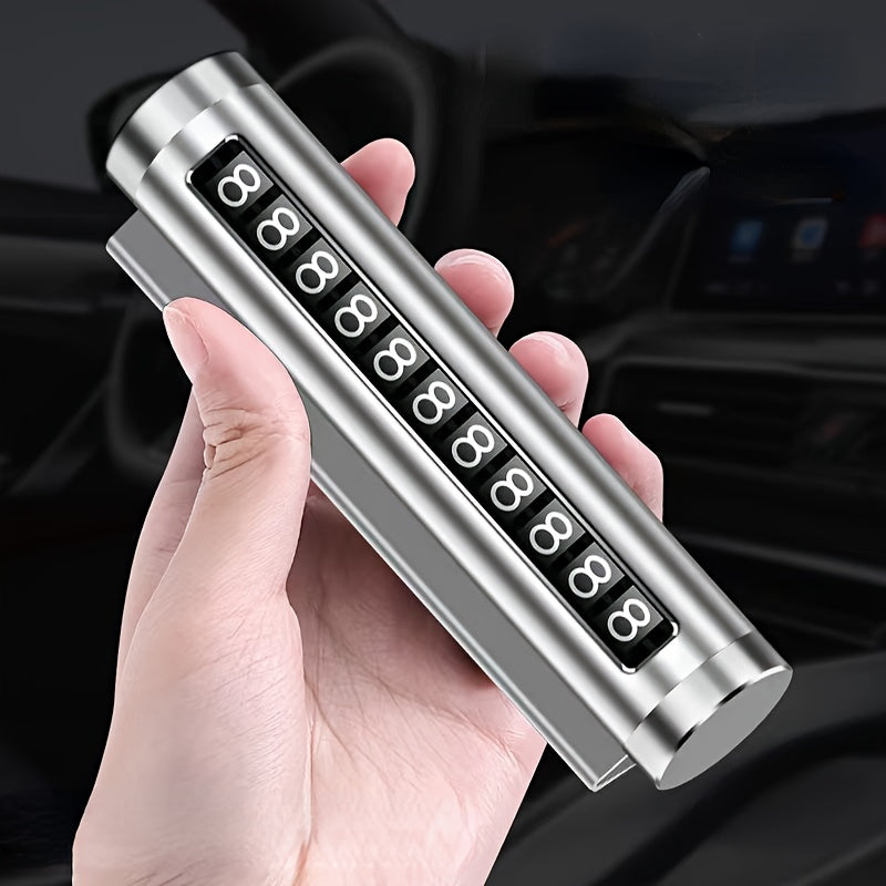 Alloy Car Parking Notification Sign with Adjustable Rolling Digits and Phone Number Plate