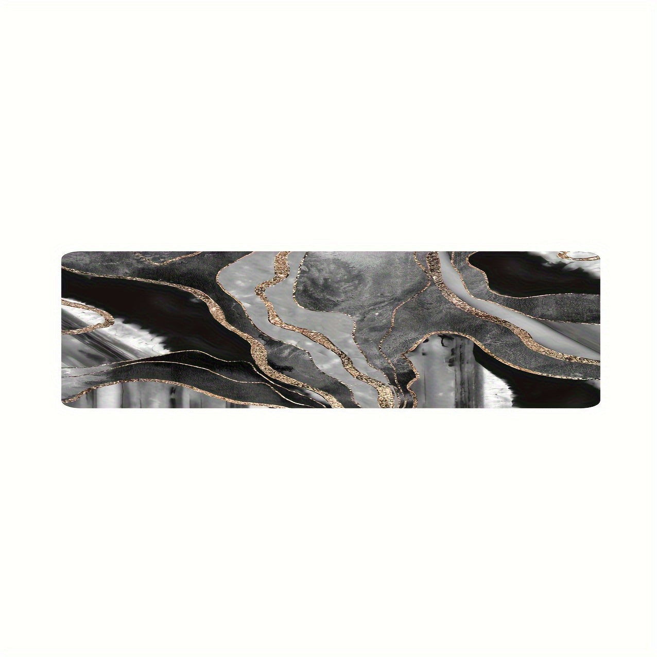 Gray and White Striped Area Rug Non-Slip Machine Washable Polyester for Living Room Bedroom