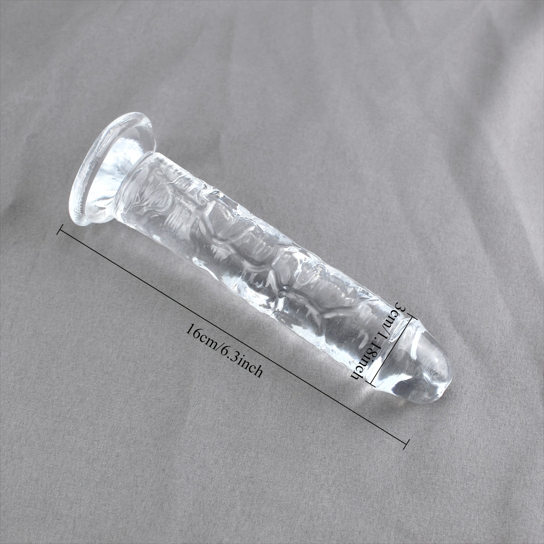 Large Clear Jelly Male Sex Toy with Suction Cup, Realistic Dildo