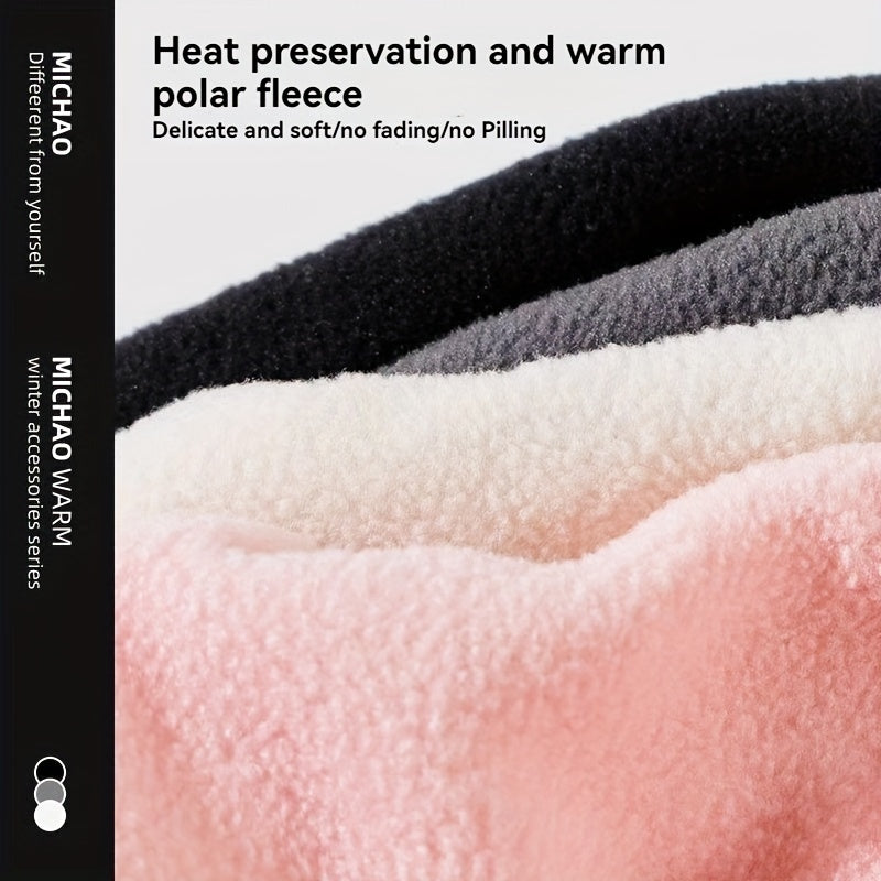 Winter 3-in-1 Ski Hat Face Mask Neck Warmer Polar Fleece Sports Cap