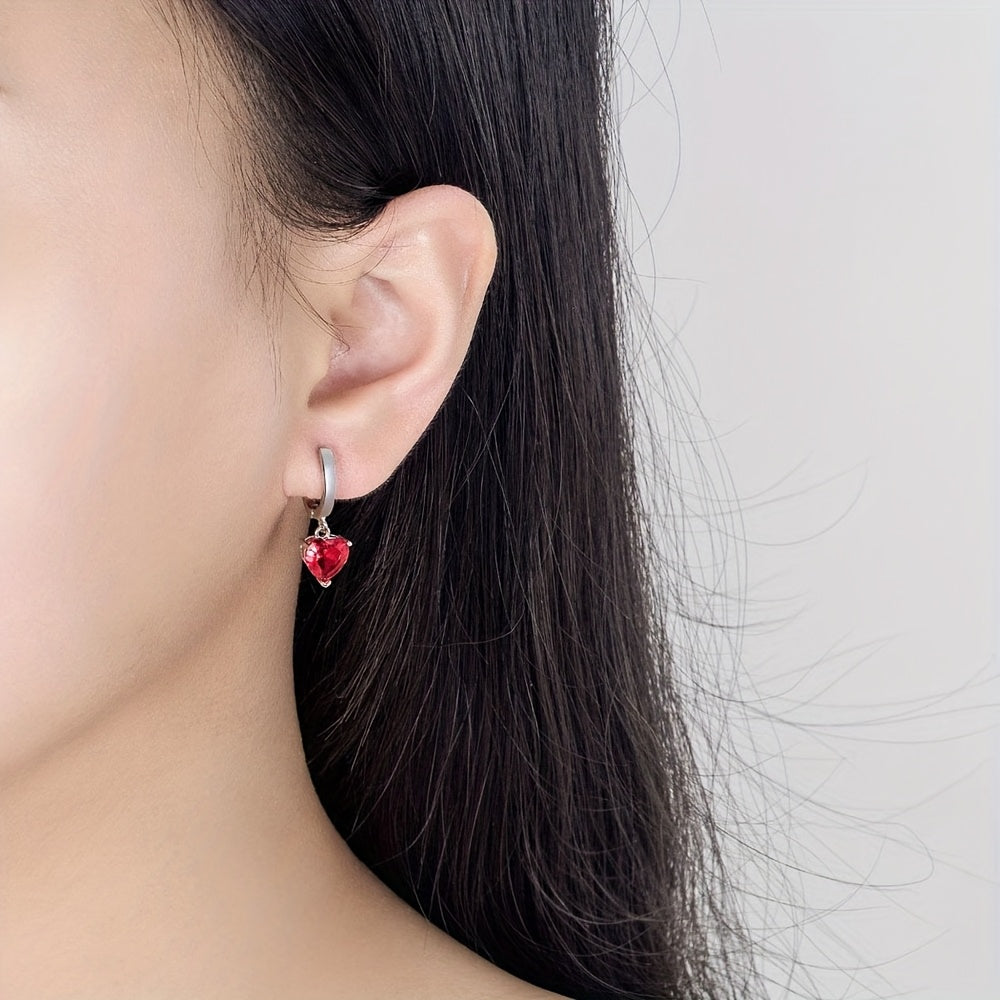 To'rtta ta yurak shaklidagi kubik zirkonli zargarlik buyumlari, kumush bilan qoplangan mis, romantik taqinchoq, uzuk, sirg'alar, yubiley, to'y, sevgililar uchun