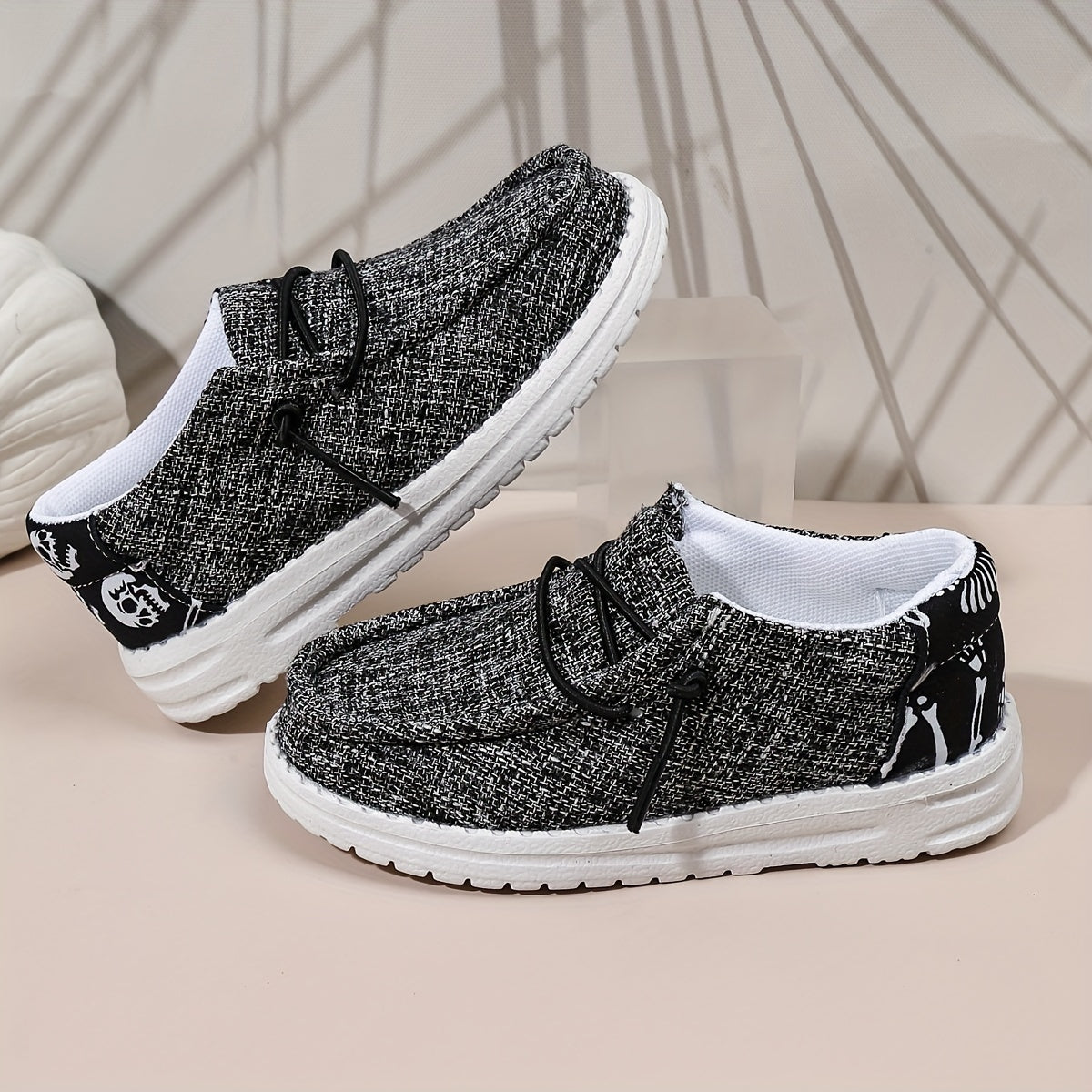 Yigitlar uchun Slip-On Loaferlar, kundalik, nafas oladigan, engil, barcha mavsumlar uchun mato EVA poyabzal