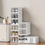 Folding Shoe Storage Box Breathable Plastic Dustproof Space-Saving Large Capacity