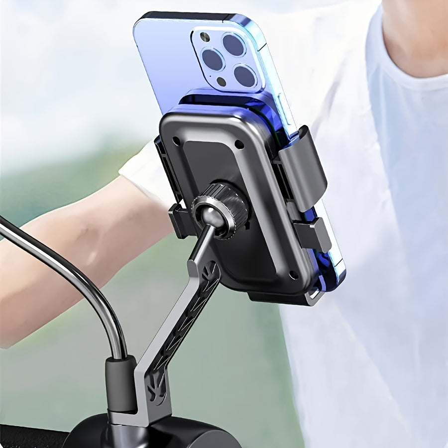 Universal Motorcycle Phone Holder ABS Fixed Rotatable GPS Mount for Bike and Handlebar