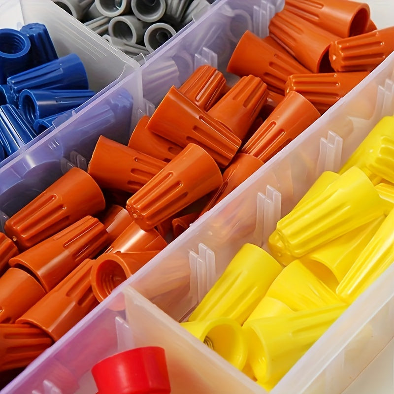 40pcs Electrical Wire Connectors Stainless Steel Spring PVC Flame Retardant Housing