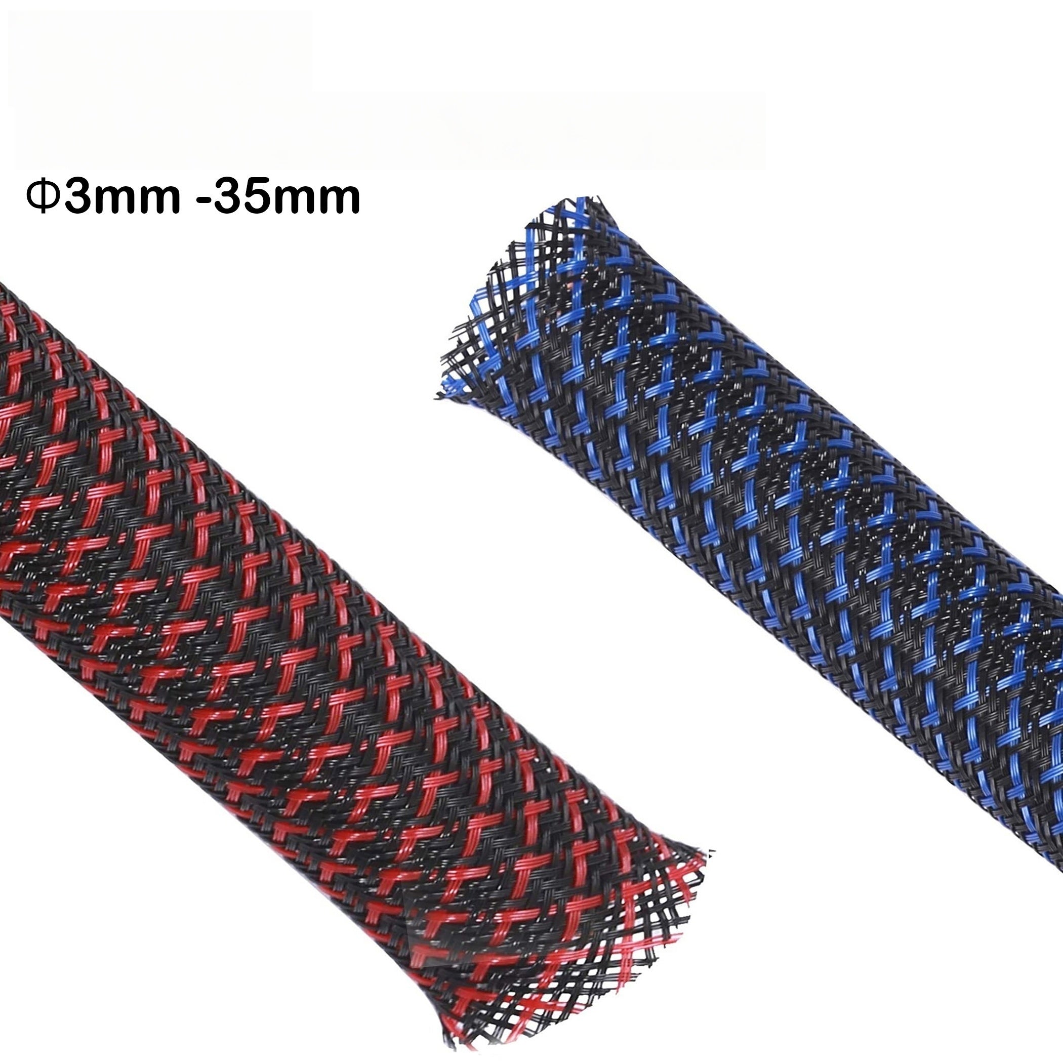 Kengaytiriladigan toʻqilgan kabellar uchun qopqoq 10M moslashuvchan izolyatsiyalangan simli quvurlar