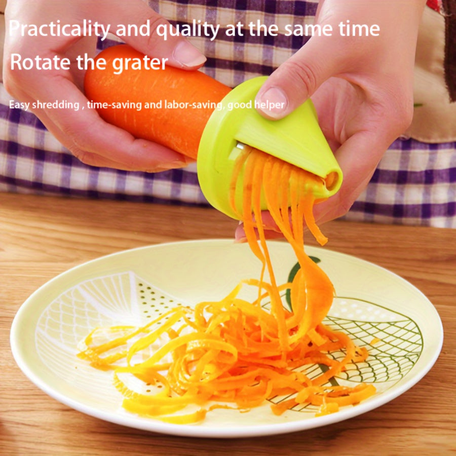 Kitchen Spiralizer for Zucchini Noodles and Vegetable Grating Green Plastic