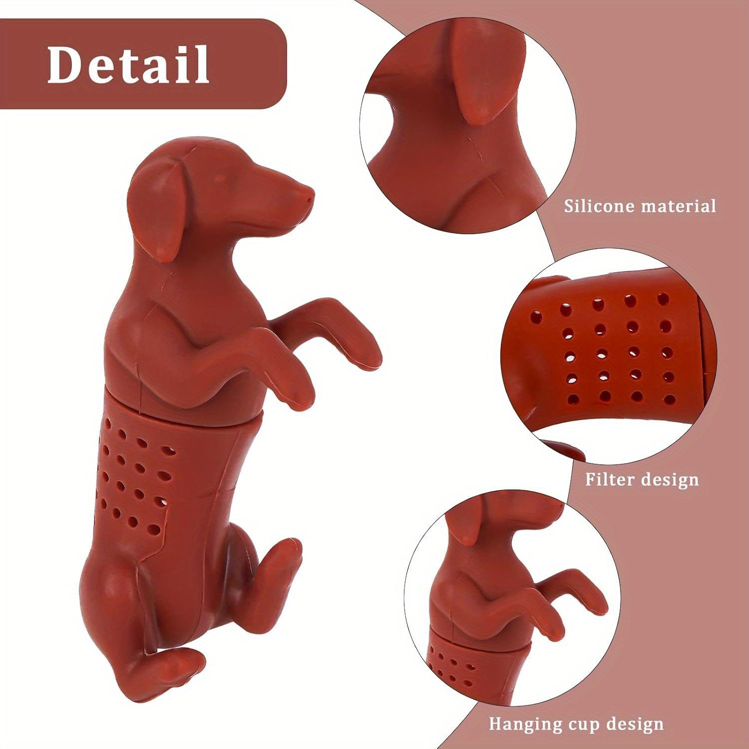 Puppy Shaped Silicone Tea Infuser for Loose Leaf Fruit and Spice Teas