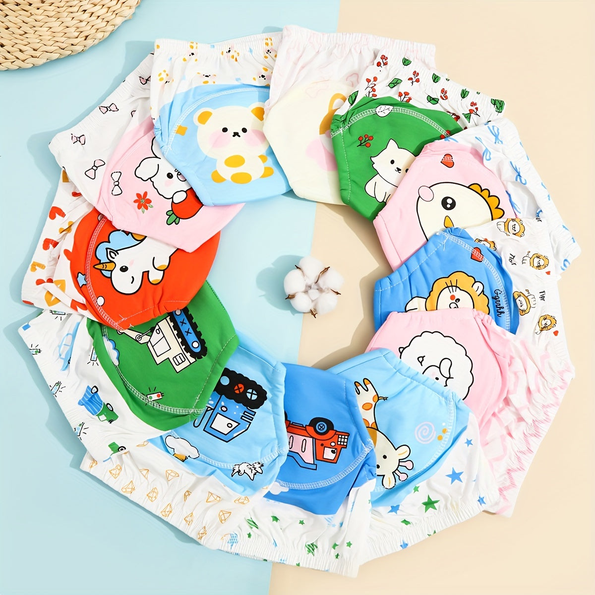 Set of 3 Washable Kids' Training Pants 6-Layer Cloth Diapers for Learning