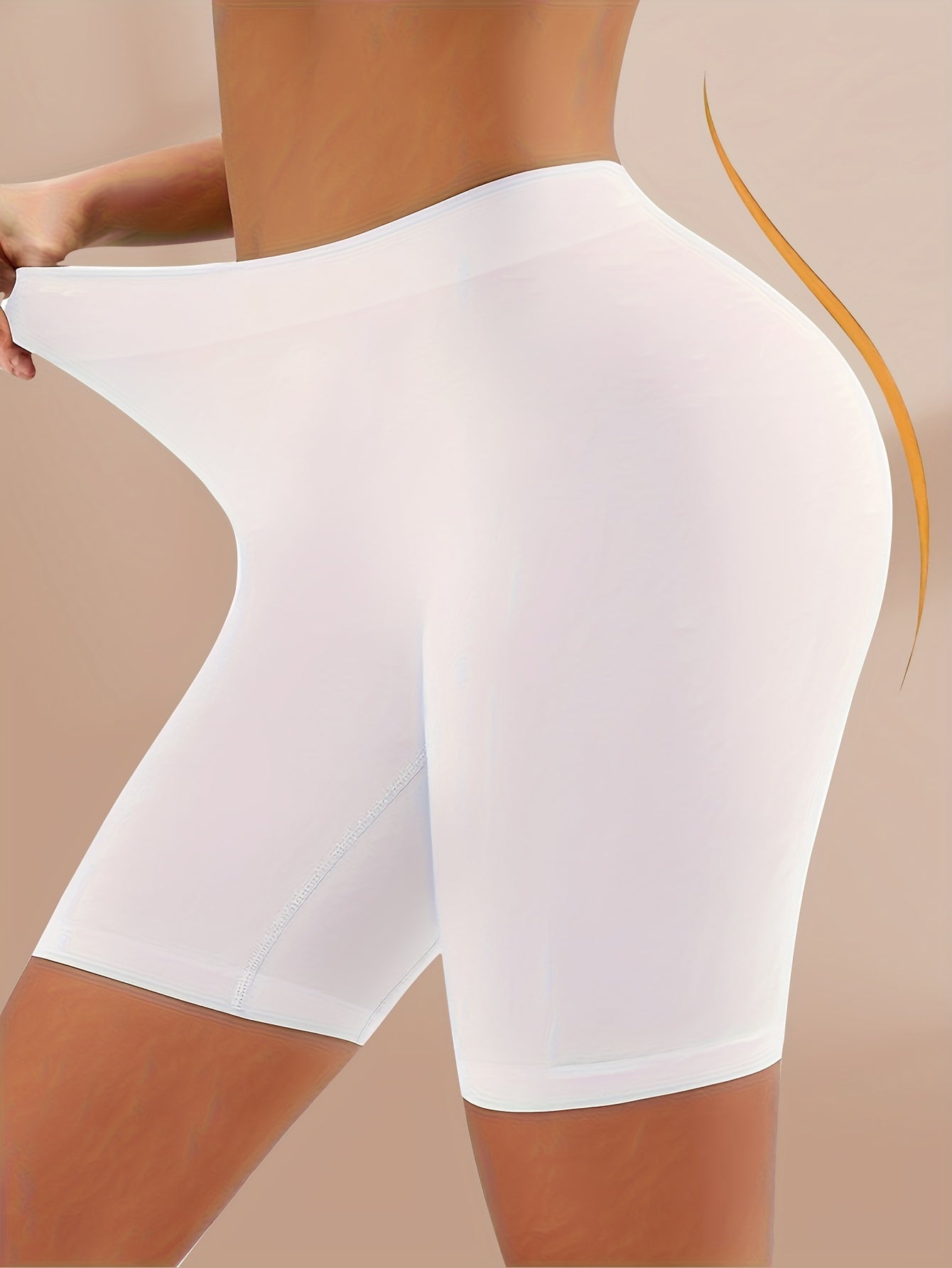 Women's Seamless High Waist Boyshorts 3-Pack Solid Color Nylon Stretch Underwear