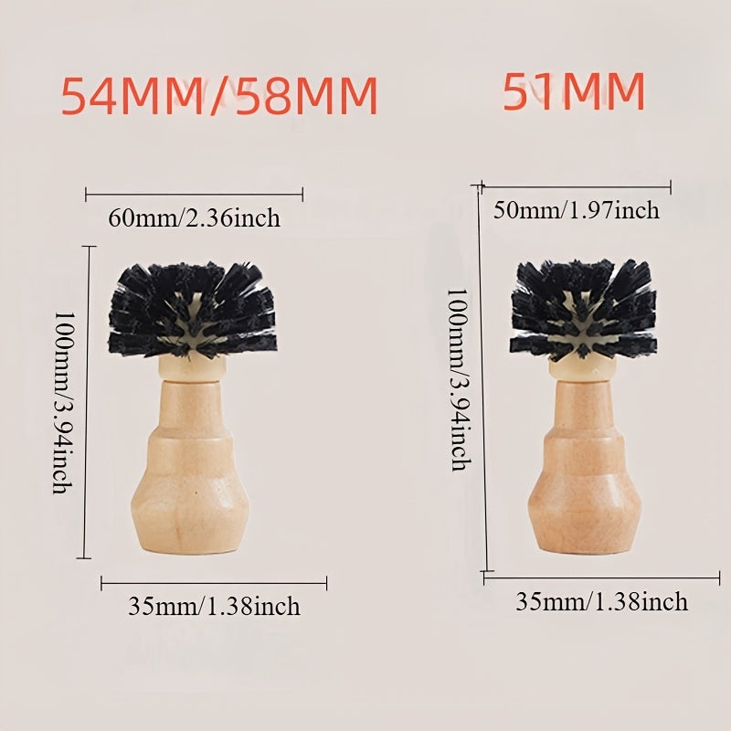 Espresso Coffee Tamper Cleaning Brush Wooden Handle Barista Tool for 51mm 54mm 58mm