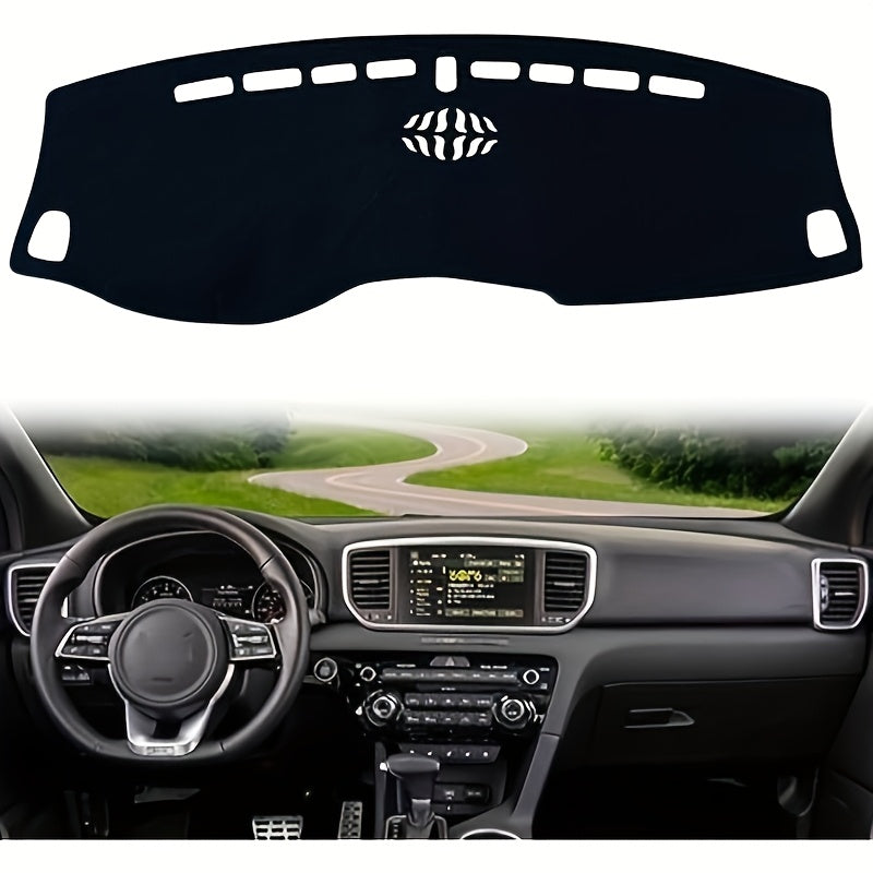 SUV Dashboard Cover Black Polyester Fit Scratch Spill Protection Easy Install