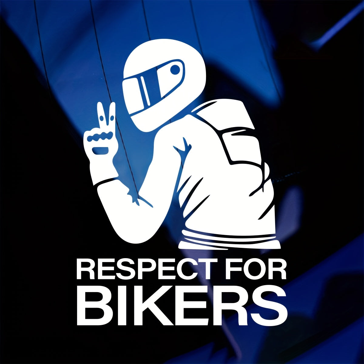 Mototsikl haydovchisi uchun reflektiv vinil yozuvlar, oynalar, bumpers va motorlar uchun