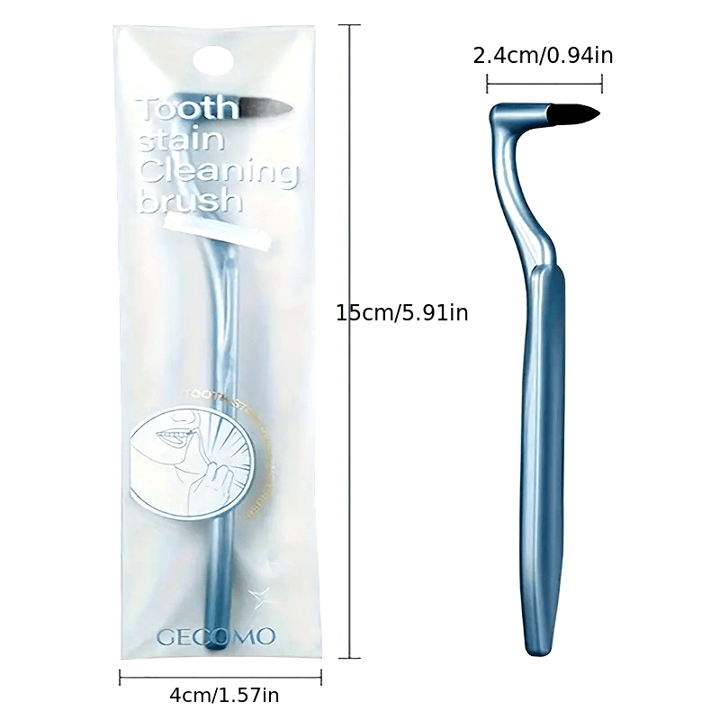 Manual Tooth Stain Removal Brush for Adults with Ergonomic L-Shaped Head