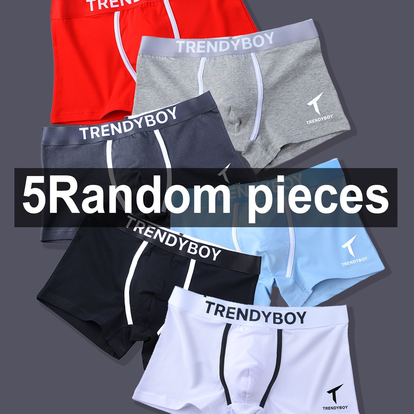 Men's Breathable Geometric Pattern Boxer Briefs Pack of 3 Medium Stretch Polyester Elastane