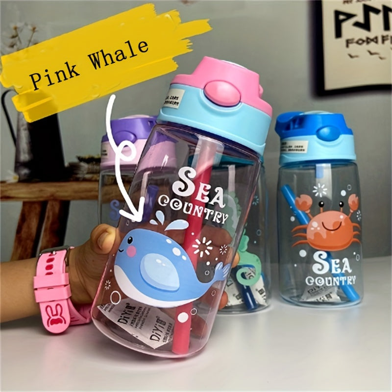 17 Oz oqib o'tkazmaydigan yopiladigan suv shishasi, quvur bilan, ochiq havoda sport va sayohat uchun