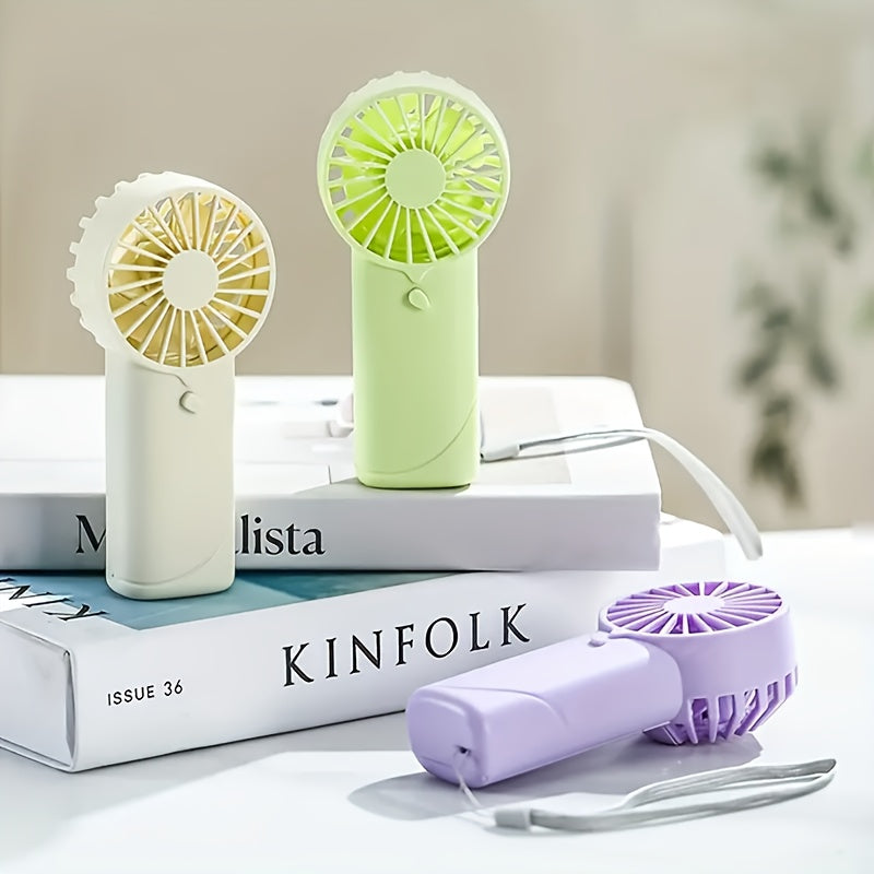 Mini Portable Handheld Electric Fan Battery-Free Lightweight for Outdoor Travel