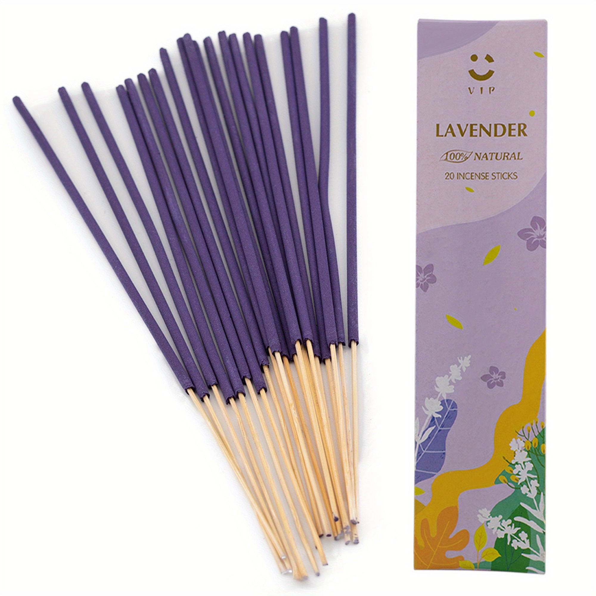 Lavender Incense Sticks Natural Relaxing Refreshing Meditation Yoga Gift