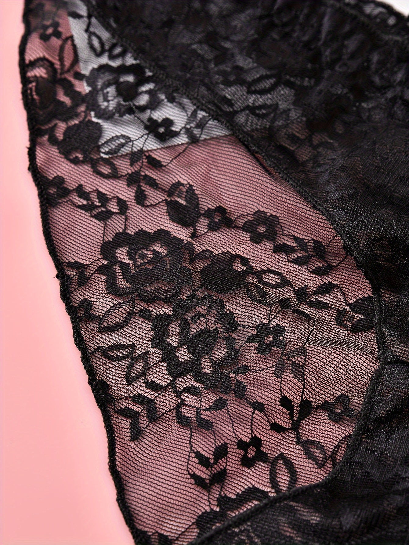 Kattalar uchun sexy dantel ichki kiyim, ochiq qism, bog'ich detali, yuqori cho'zilish, yarim shaffof naylon aralashmasi. Qo'l bilan yuvish mumkin.