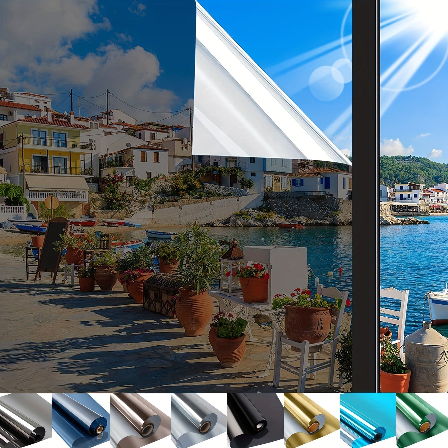 Heat Insulating Decorative Film for One-Way Glass Privacy and Glare Reduction