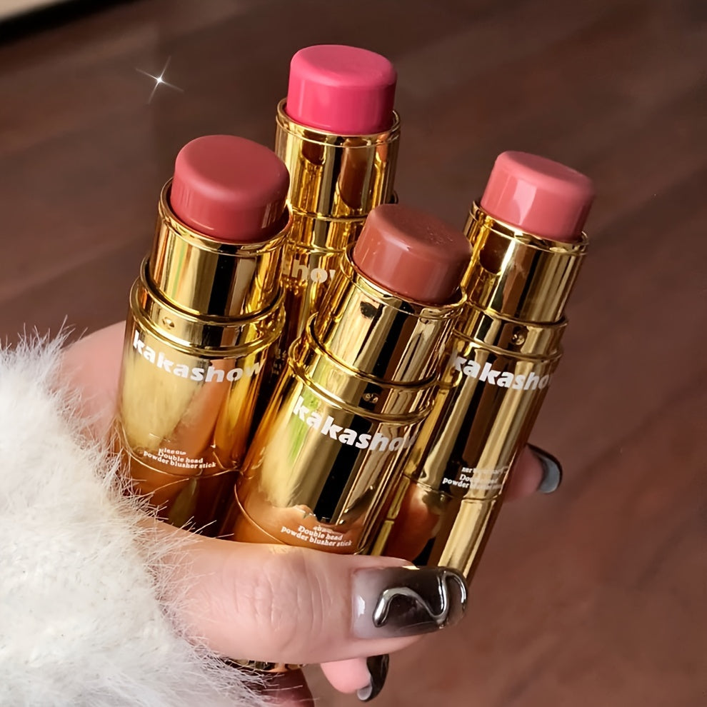 Женский водостойкий двухсторонний румяна-стик с матовым финишем, наслоение покрытия, оранжевый, розовый, красный