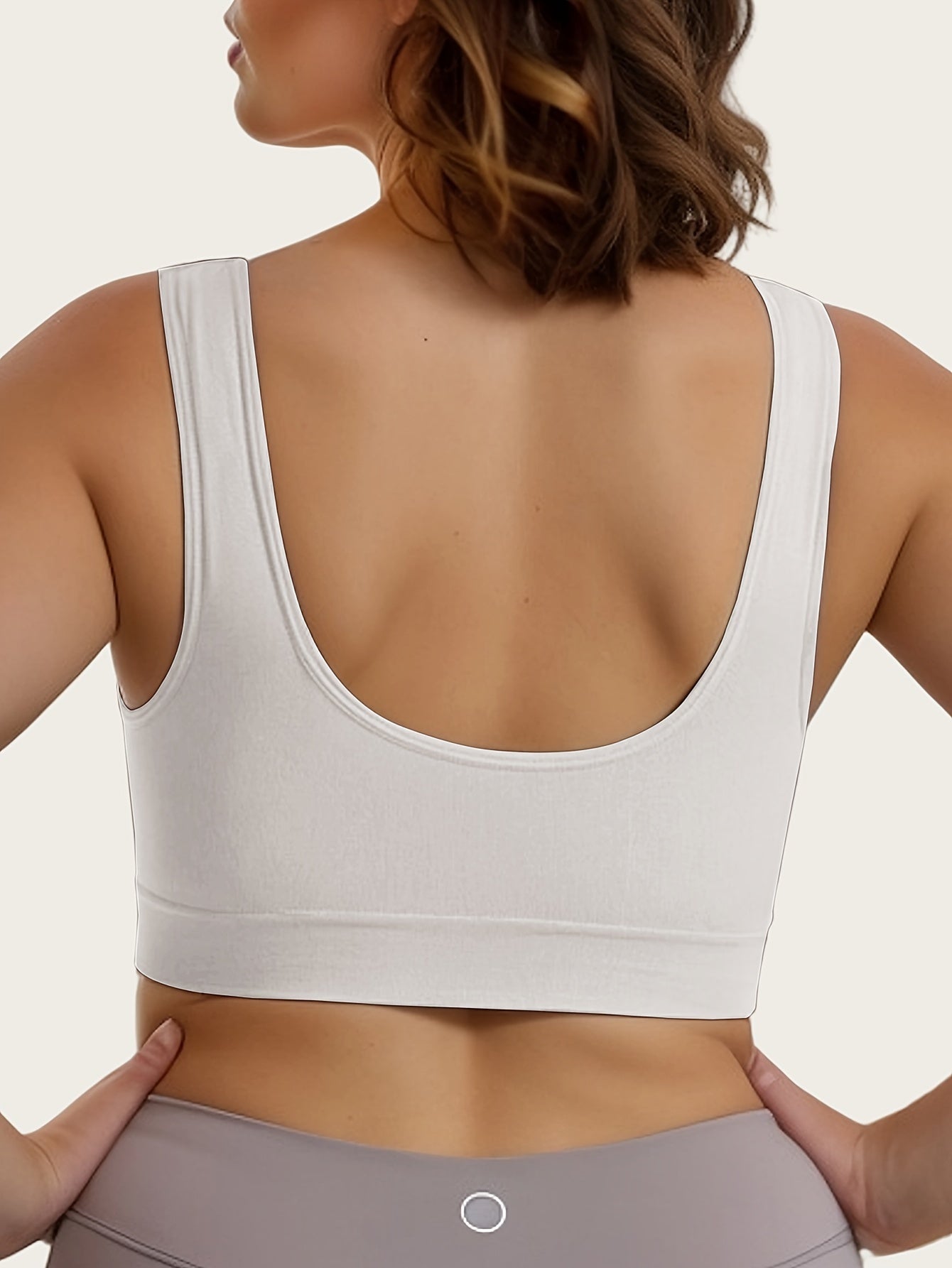Wireless Full Coverage Seamless Tank Bra for Women with Push-Up Support