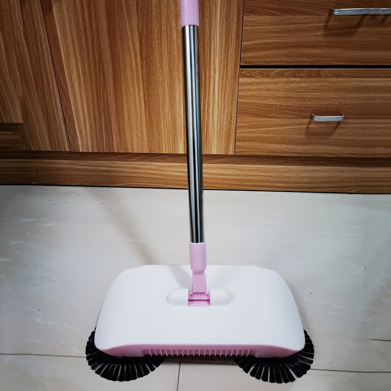 2-in-1 Automatic Household Sweeper Mop with Dustpan and Windproof Broom